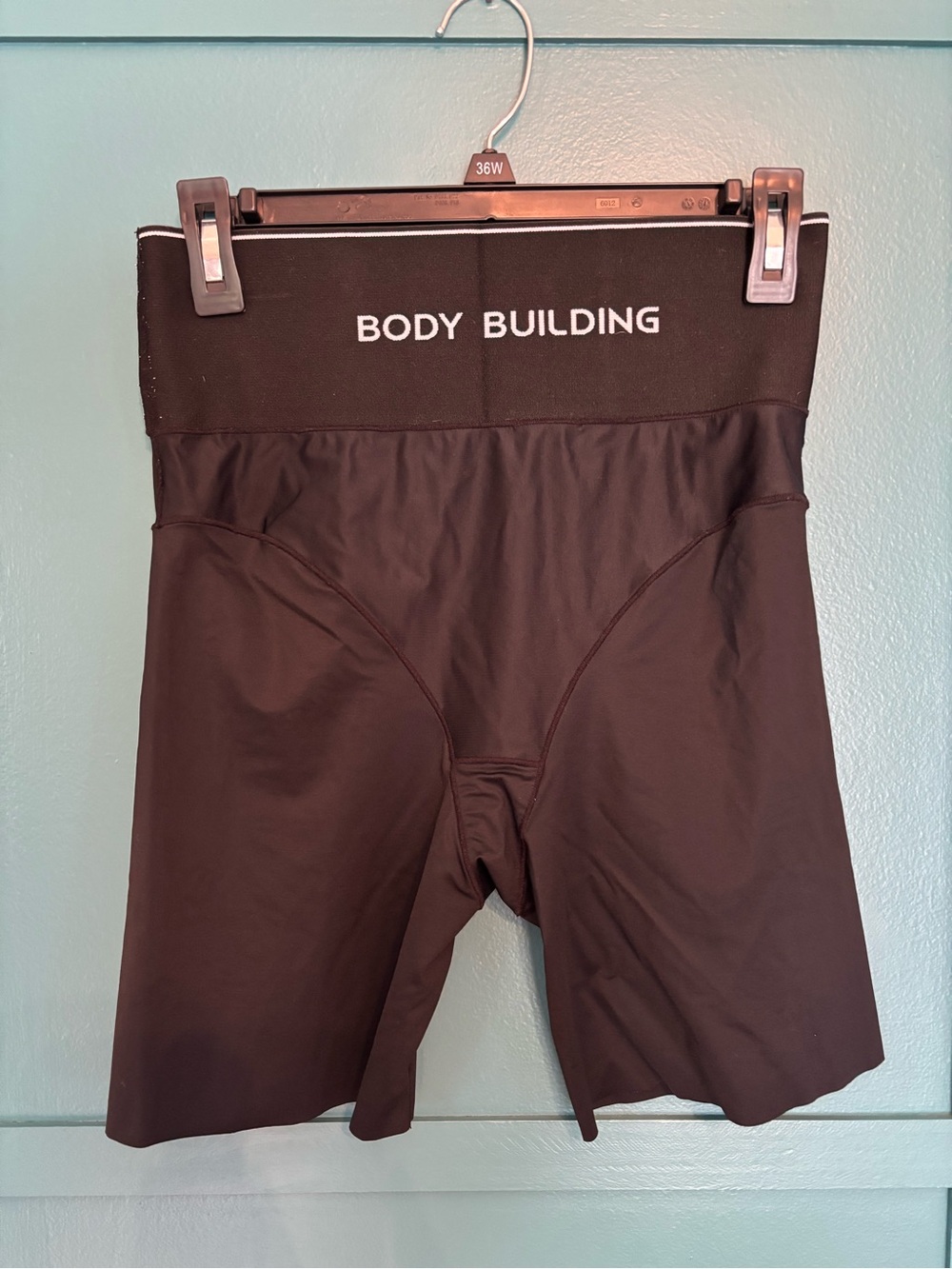 Body Building High-Waist Compression Shorts - Black Size Large
